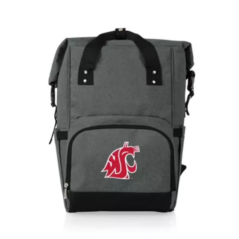 NCAA Washington State Cougars On The Go Roll Top Cooler Backpack