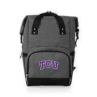 NCAA TCU Horned Frogs On The Go Roll Top Cooler Backpack