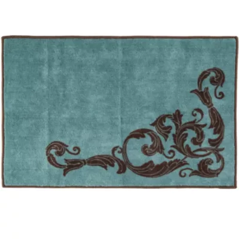 Wyatt Turquoise Scrollwork Rug