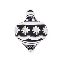 17" x 14" Onyx Ornament Shaped Throw Pillow
