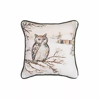 10" x 10" Woodland Owl Throw Pillow