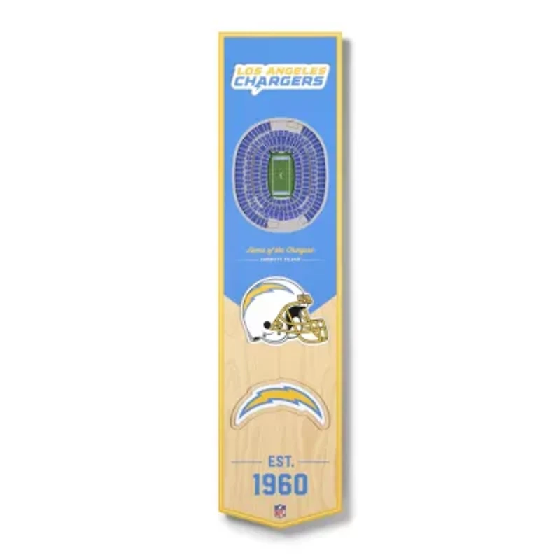 YouTheFan NFL Los Angeles Chargers 3D Stadium 8x32 Banner - SoFi Stadium