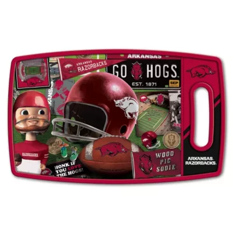 YouTheFan NCAA Arkansas Razorbacks Retro Series Cutting Board