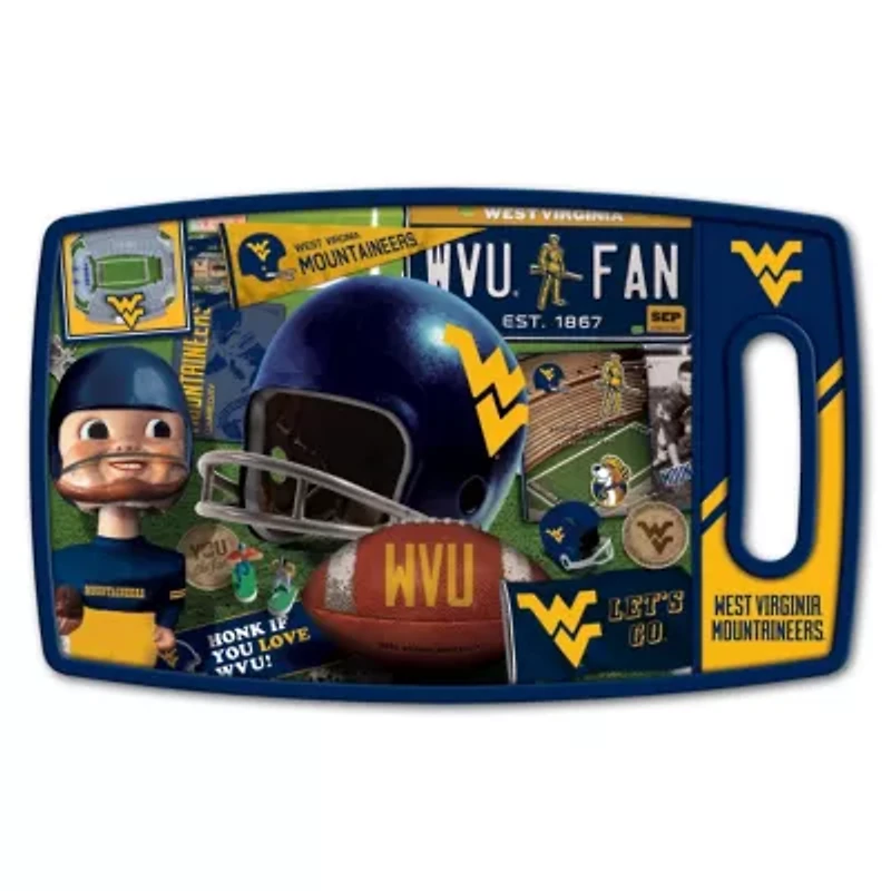 YouTheFan NCAA West Virginia Mountaineers Retro Series Cutting Board