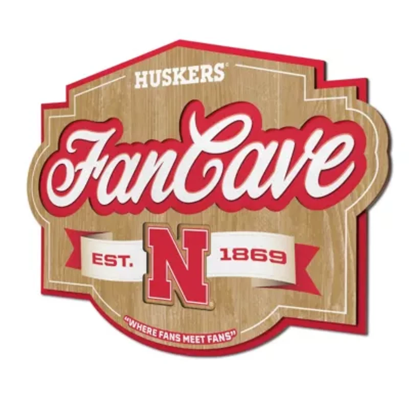 YouTheFan NCAA Nebraska Cornhuskers Fan Cave Sign