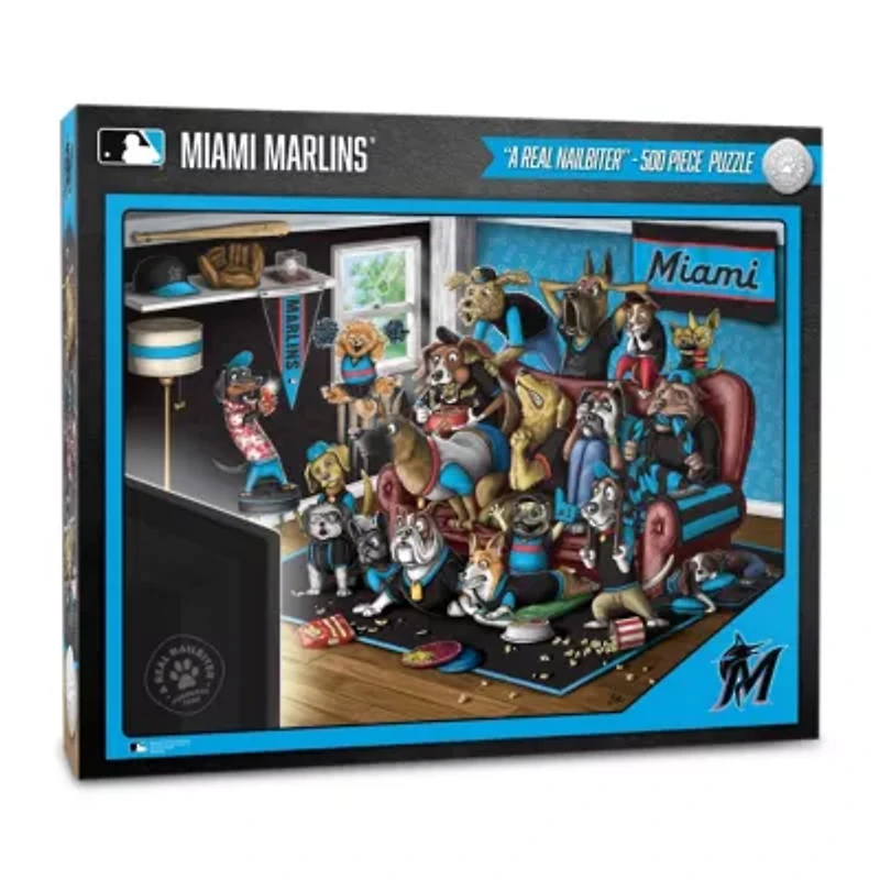 YouTheFan MLB Miami Marlins Purebred Fans 500pc Puzzle - "A Real Nailbiter"