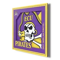YouTheFan NCAA East Carolina Pirates 3D Logo Series Wall Art - 12x12