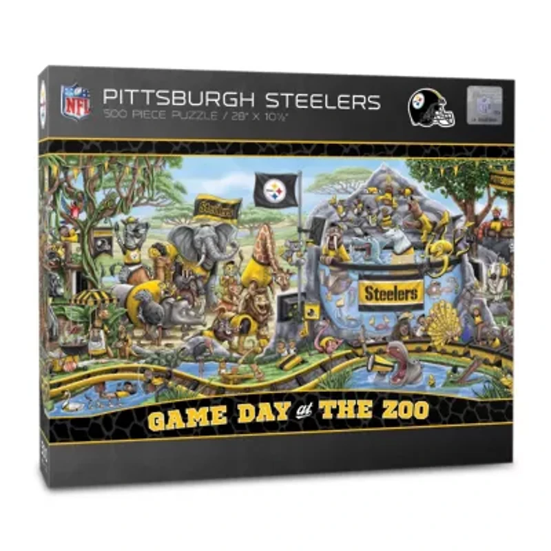 YouTheFan NFL Pittsburgh Steelers Game Day At The Zoo 500pc Puzzle