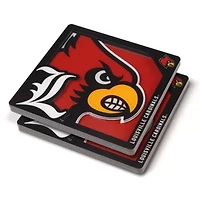 YouTheFan NCAA Louisville Cardinals 3D Logo Series Coasters