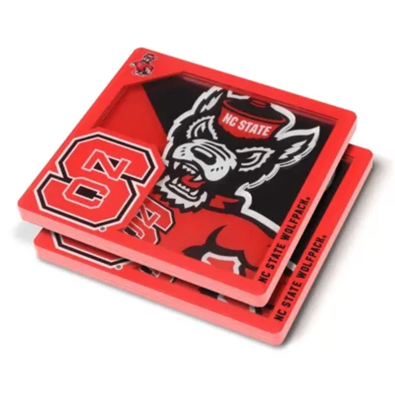 YouTheFan NCAA NC State Wolfpack 3D Logo Series Coasters
