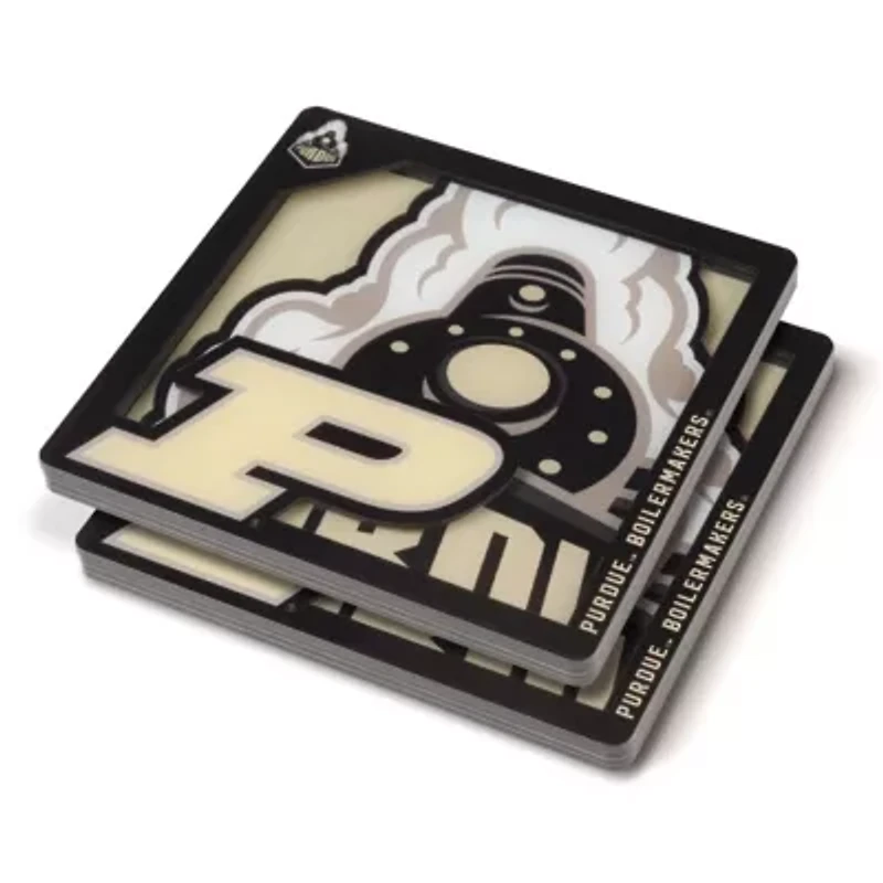 YouTheFan NCAA Purdue Boilermakers 3D Logo Series Coasters