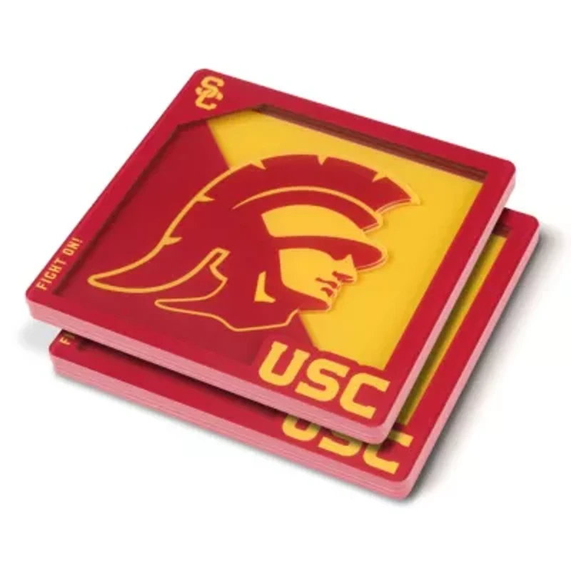 YouTheFan NCAA USC Trojans 3D Logo Series Coasters