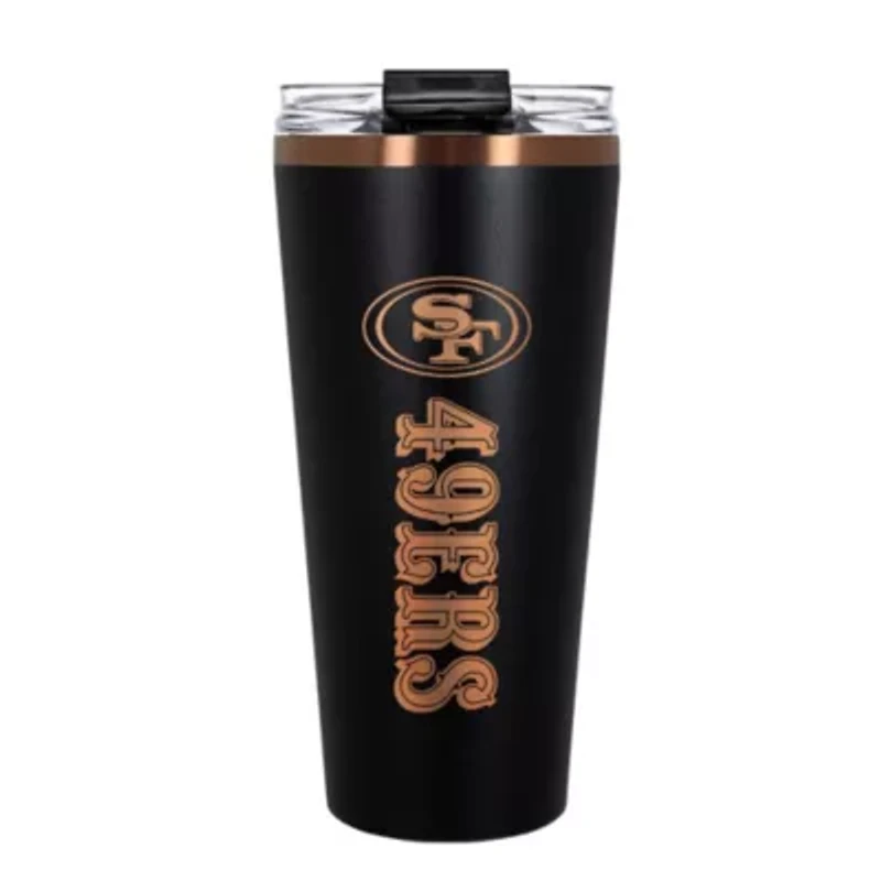 NFL San Francisco 49ers 32oz Black and Copper Big Slim Travel Tumbler
