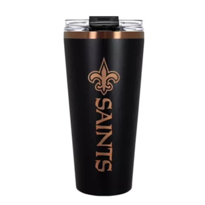 NFL New Orleans Saints 32oz Black and Copper Big Slim Travel Tumbler