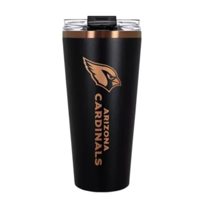 NFL Arizona Cardinals 32oz Black and Copper Big Slim Travel Tumbler