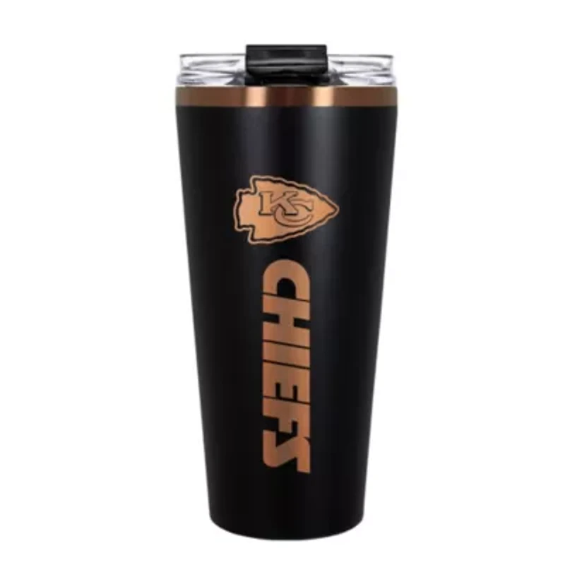 NFL Kansas City Chiefs 32oz Black and Copper Big Slim Travel Tumbler