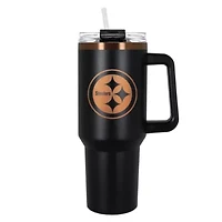 NFL Pittsburgh Steelers 40oz Black and Crème Colossus Travel Mug