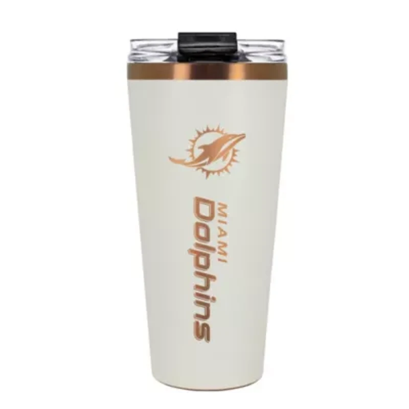 NFL Miami Dolphins 32oz Copper and Crème Big Slim Travel Tumbler