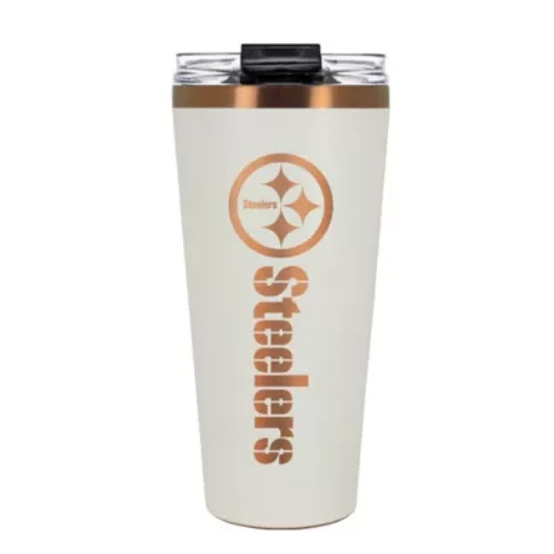 NFL Pittsburgh Steelers 32oz Copper and Crème Big Slim Travel Tumbler