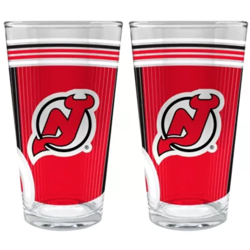 NHL New Jersey Devils 2pc Pint Glass Set