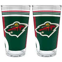 NHL Minnesota Wild 2pc Pint Glass Set