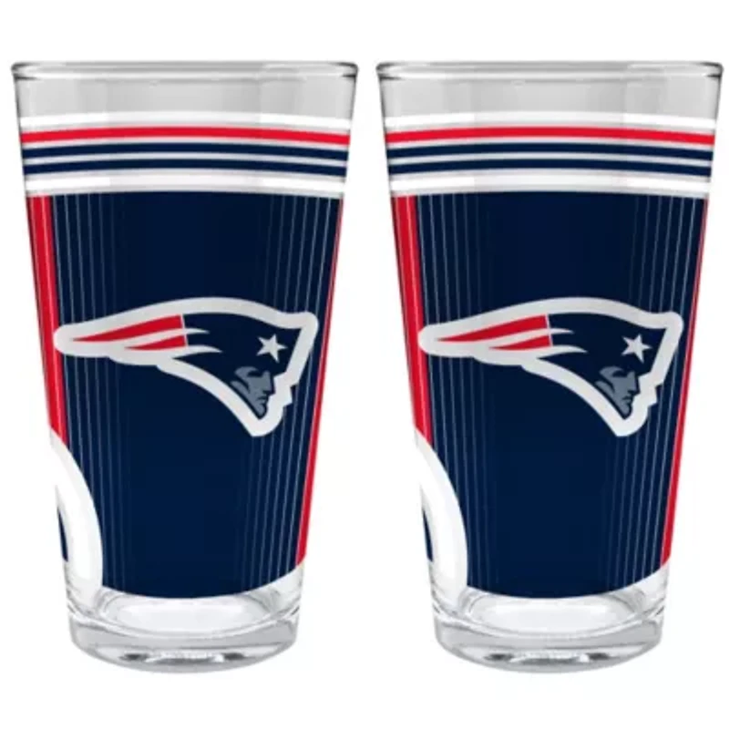 NFL New England Patriots 2pc Pint Glass Set