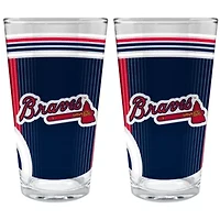 MLB Atlanta Braves 2pc Pint Glass Set