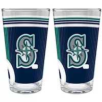 MLB Seattle Mariners 2pc Pint Glass Set