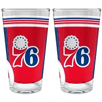 NBA Philadelphia 76ers 2pc Pint Glass Set