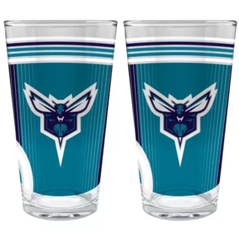 NBA Charlotte Hornets 2pc Pint Glass Set