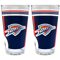 NBA Oklahoma City Thunder 2pc Pint Glass Set
