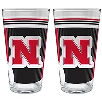 NCAA Nebraska Cornhuskers 2pc Pint Glass Set
