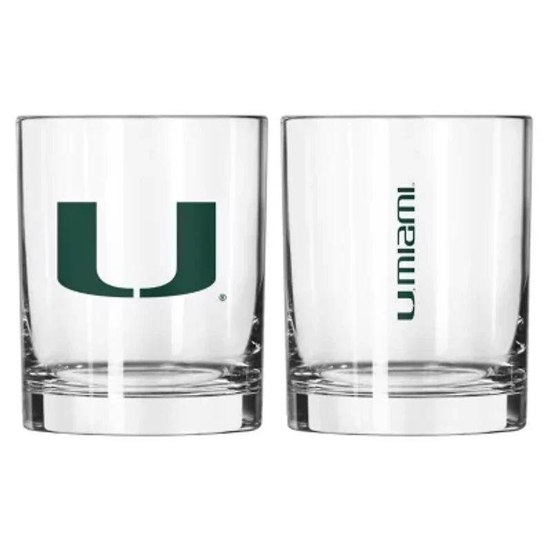 Miami (FL) Hurricanes NCAA Miami 14oz Gameday Rocks Glass