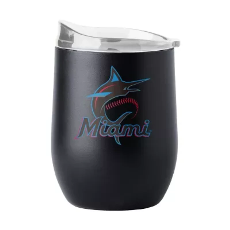 MLB Miami Marlins 16oz Flipside Powder Coat Curved Beverage
