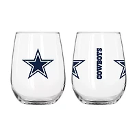 NFL Dallas Cowboys 16oz Gameday Curved Beverage Glass