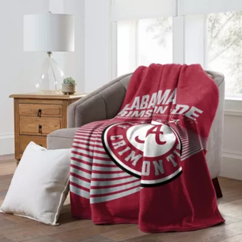 NCAA Officially Licenced Alabama Crimson Tide 60" x 80" Raschel Throw Blanket