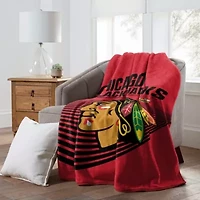 NHL Officially Licenced Chicago Blackhawks 60" x 80" Raschel Throw Blanket