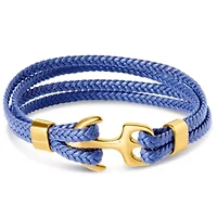 Bruno Magli Mens Four Strand Braided Leather Bracelet