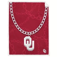 NCAA Oklahoma Sooners 60'' x 80'' Fan Chain Flannel Sherpa Blanket