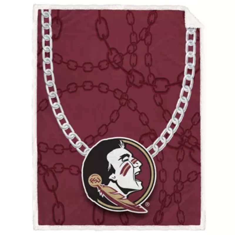NCAA Florida State Seminoles 60'' x 80'' Fan Chain Flannel Sherpa Blanket
