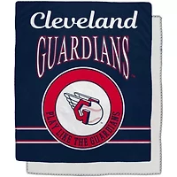MLB Cleveland Guardians 50" x 60" Retro Emblem Flannel Fleece Sherpa Blanket