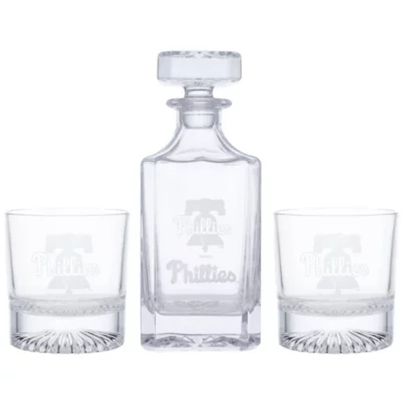 MLB Philadelphia Phillies Three-Piece Decanter & Rocks Glasses Set