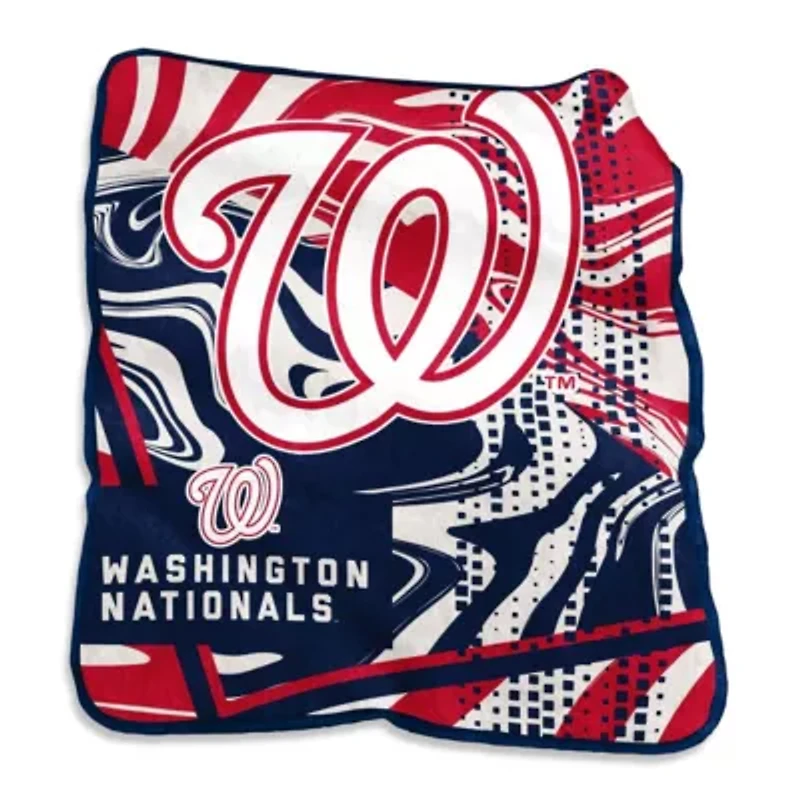 MLB Washington Nationals 50" x 60" Swirl Raschel Throw Blanket
