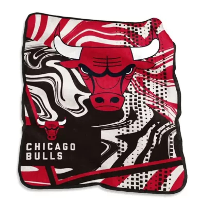 NBA Chicago Bulls 50" x 60" Swirl Raschel Throw Blanket