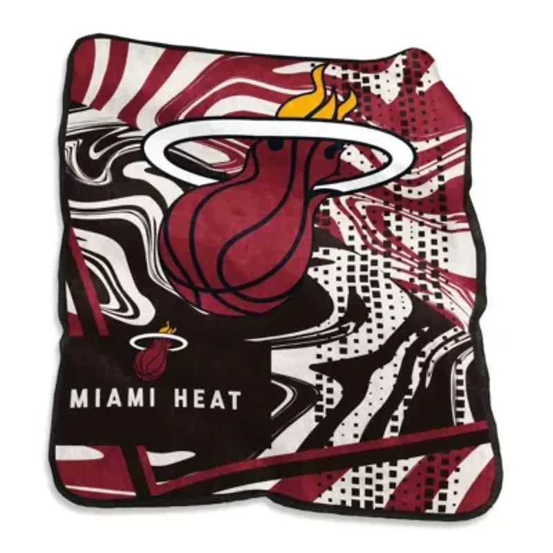 NBA Miami Heat 50" x 60" Swirl Raschel Throw Blanket