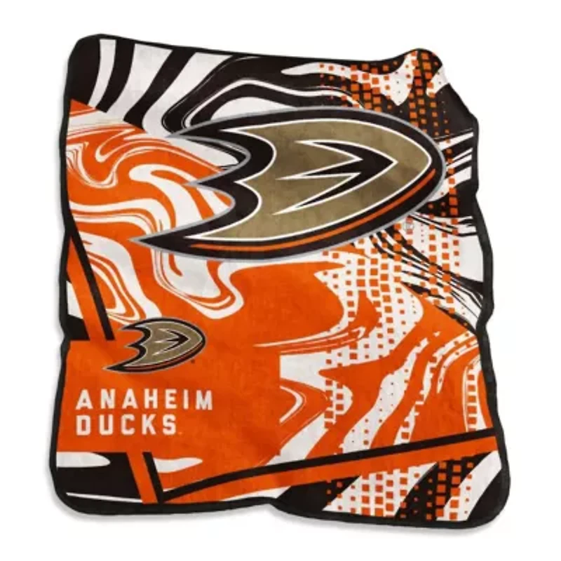 NHL Anaheim Ducks 50" x 60" Swirl Raschel Throw Blanket