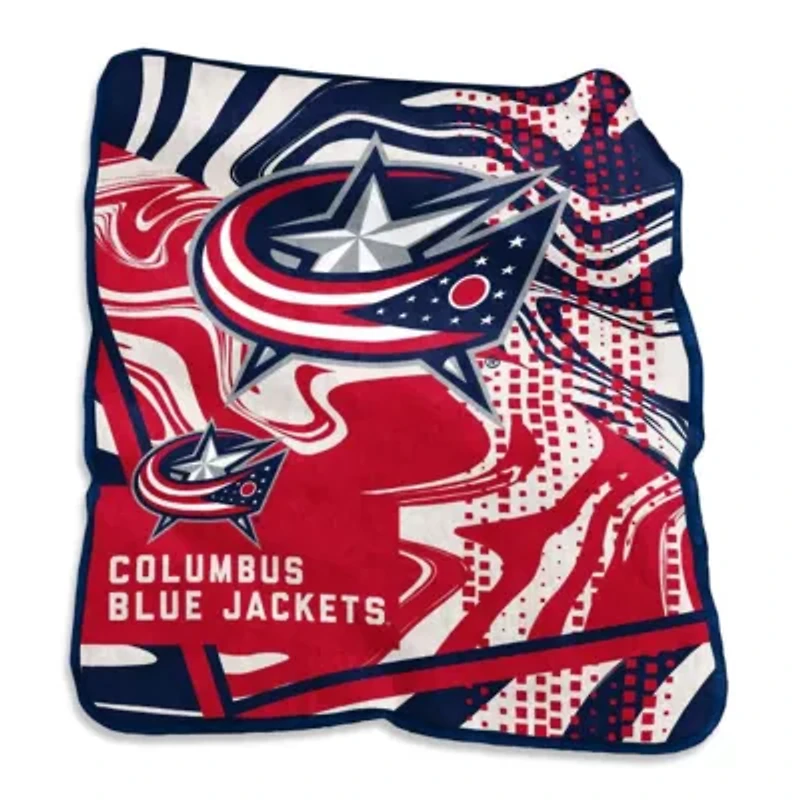 NHL Columbus Jackets 50" x 60" Swirl Raschel Throw Blanket