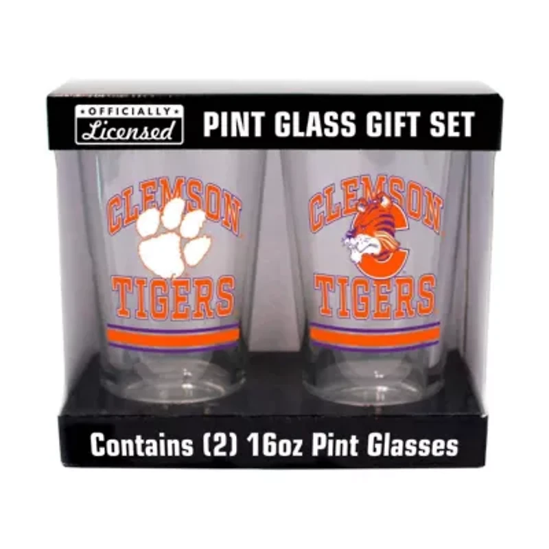 NCAA Clemson Tigers 16oz. Pint Glass Two Pack
