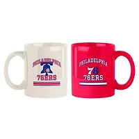 NBA Philadelphia 76ers Two-Pack 15oz. Color Mug Set