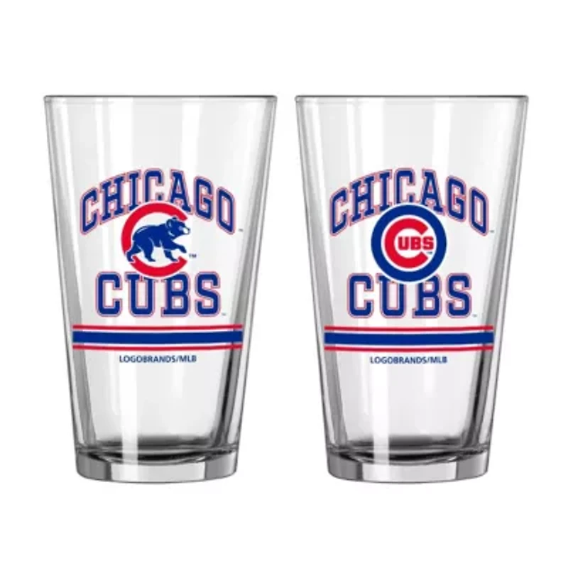 MLB Chicago Cubs 16oz. Pint Glass Two Pack